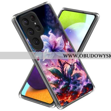 Etui Samsung Galaxy S25 Ultra 5g Fioletowe Kwiaty Etui Ochronne