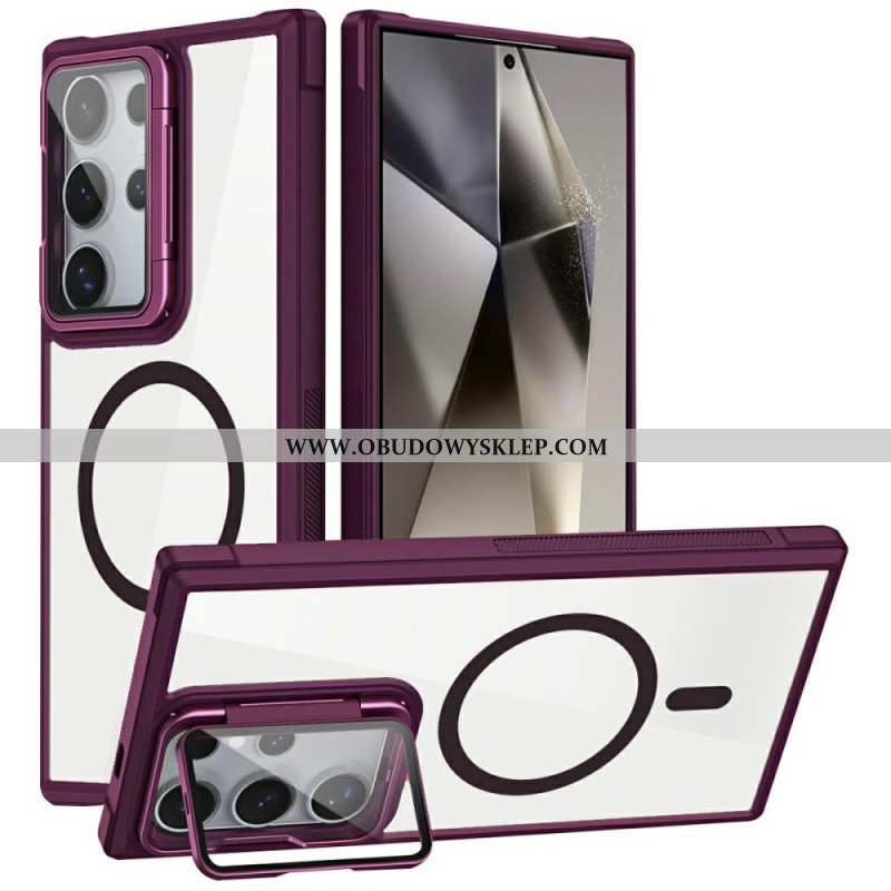 Etui Samsung Galaxy S25 Ultra 5g Kompatybilny Z Magsafe Z Wbudowaną Podstawką