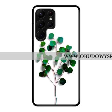 Etui Samsung Galaxy S25 Ultra 5g Zielone Liście Ze Szkła Hartowanego