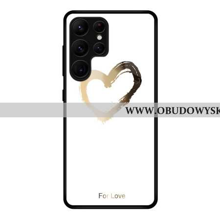 Etui Samsung Galaxy S25 Ultra 5g Złote Serce Na Białym Tle Etui Ochronne