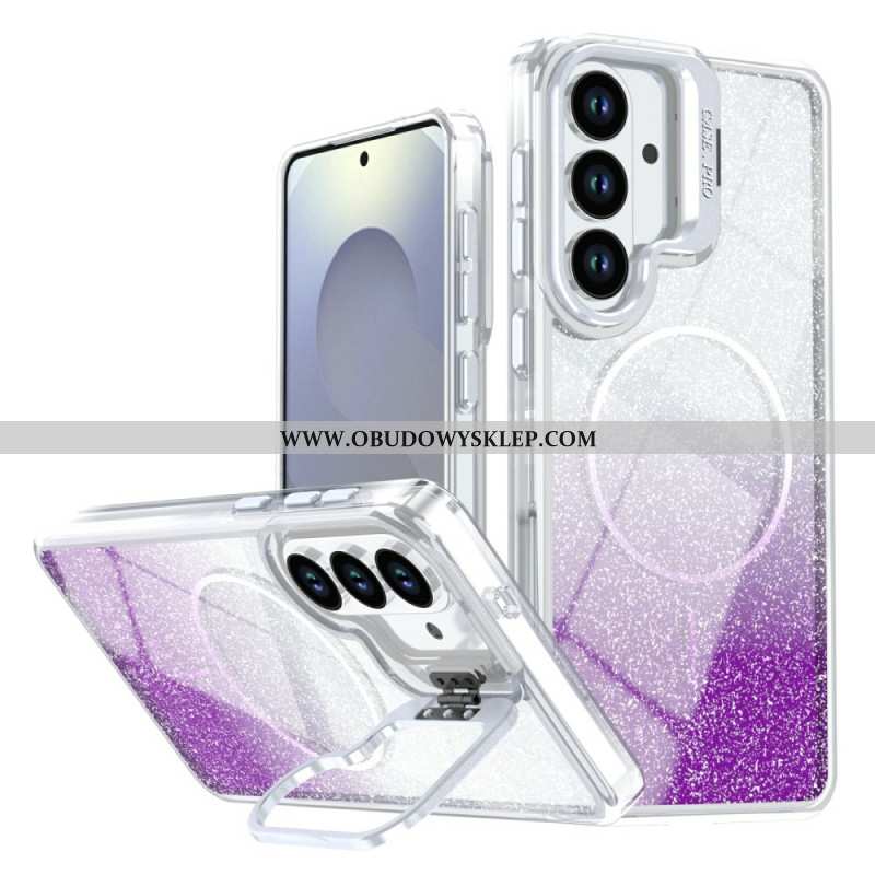 Etui Samsung Galaxy S26 Plus Magnetyczny Gradientowy Brokat I Podkład