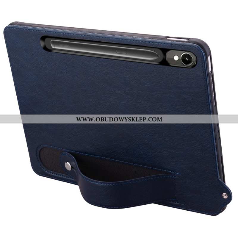 Etui Samsung Galaxy Tab S10 Fe Efekt Skóry Z Paskiem