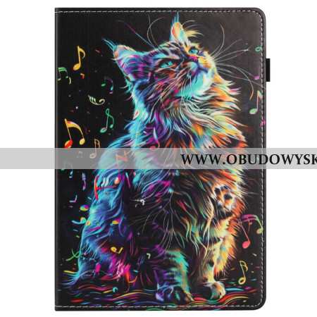 Etui Samsung Galaxy Tab S10 Fe Muzyczny Kot