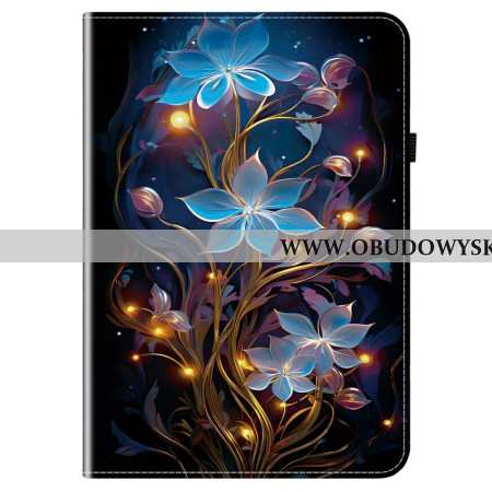 Etui Samsung Galaxy Tab S10 Fe Plus Niebieskie Kwiaty