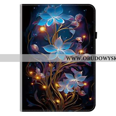 Etui Samsung Galaxy Tab S11 Niebieskie Kwiaty Etui Ochronne