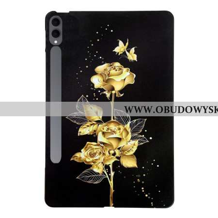 Etui Samsung Galaxy Tab S11 Ultra Motyle I Złote Róże