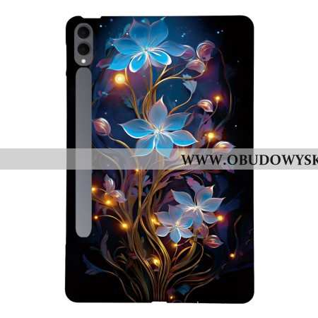 Etui Samsung Galaxy Tab S11 Ultra Niebieskie Kwiaty