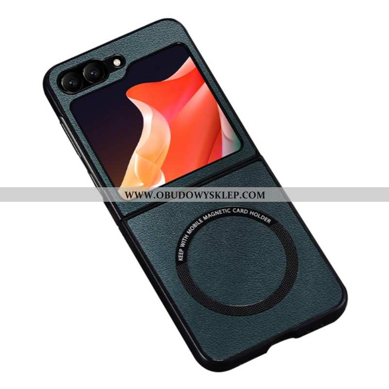 Etui Samsung Galaxy Z Flip 7 Fe Efekt Skóry Kompatybilny Z Magsafe