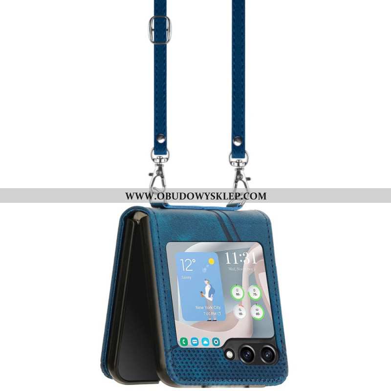 Etui Samsung Galaxy Z Flip 7 Fe Geometryczny Z Paskiem Na Ramię Etui Ochronne