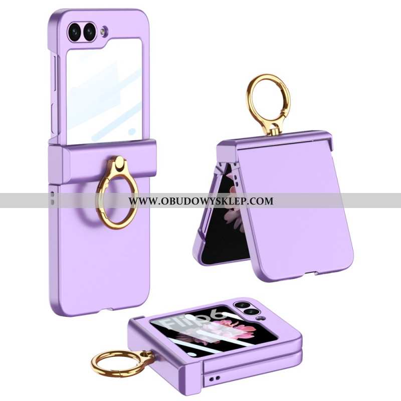 Etui Samsung Galaxy Z Flip 7 Fe Uchwyt Na Pierścionki I Folia Ochronna Na Ekran Ze Szkła Hartowanego
