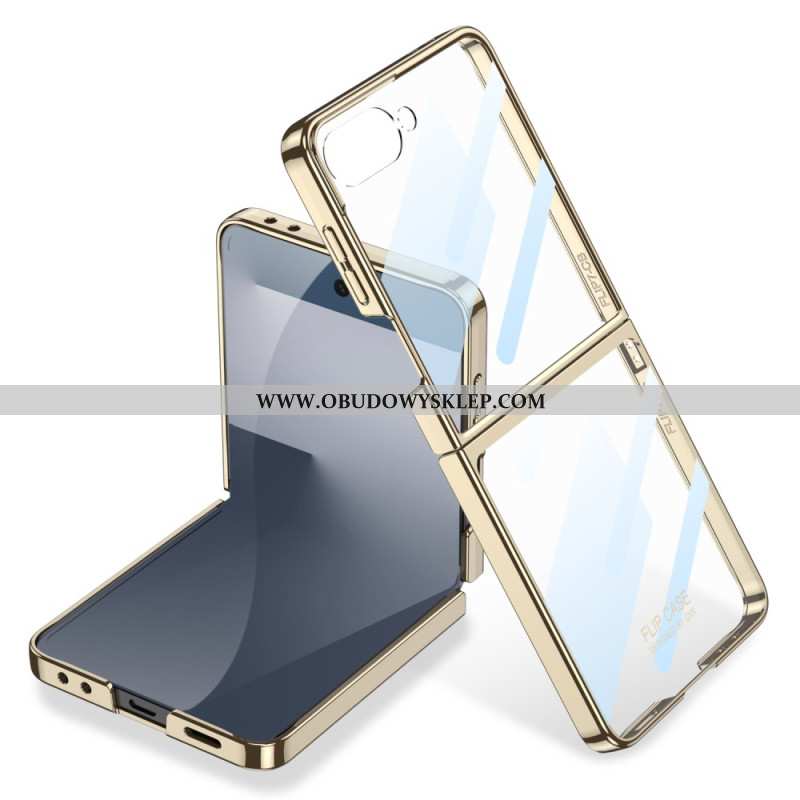 Etui Samsung Galaxy Z Flip 7 Folia Ochronna Na Ekran I Krawędzie Z Efektem Metalicznym