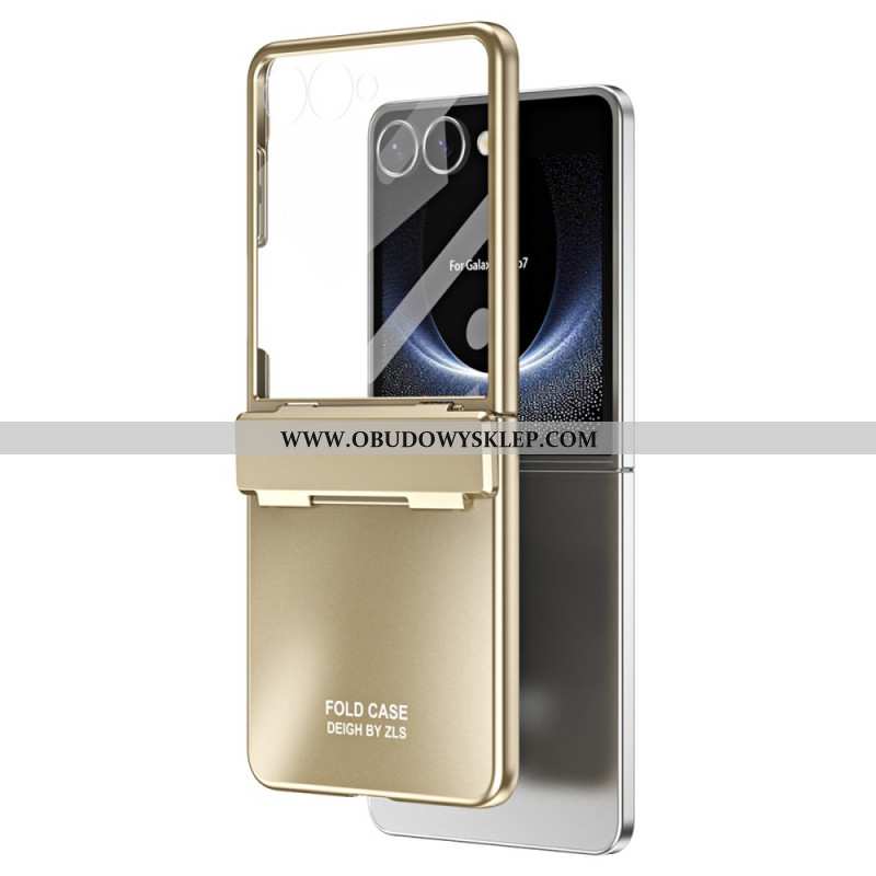 Etui Samsung Galaxy Z Flip 7 Metaliczny Efekt Z Folią Ochronną Etui Ochronne