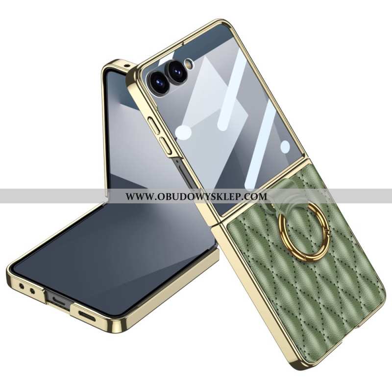 Etui Samsung Galaxy Z Flip 7 Pikowany Wzór Z Uchwytem Na Pierścionek Etui Ochronne