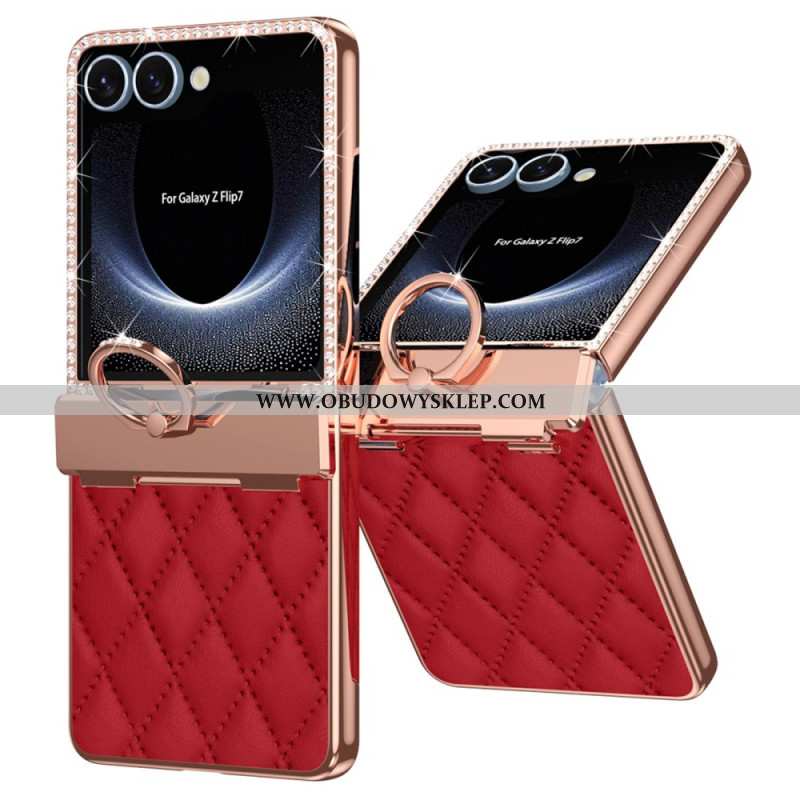 Etui Samsung Galaxy Z Flip 7 Stojak Na Pierścionki I Dekoracja Z Kryształków