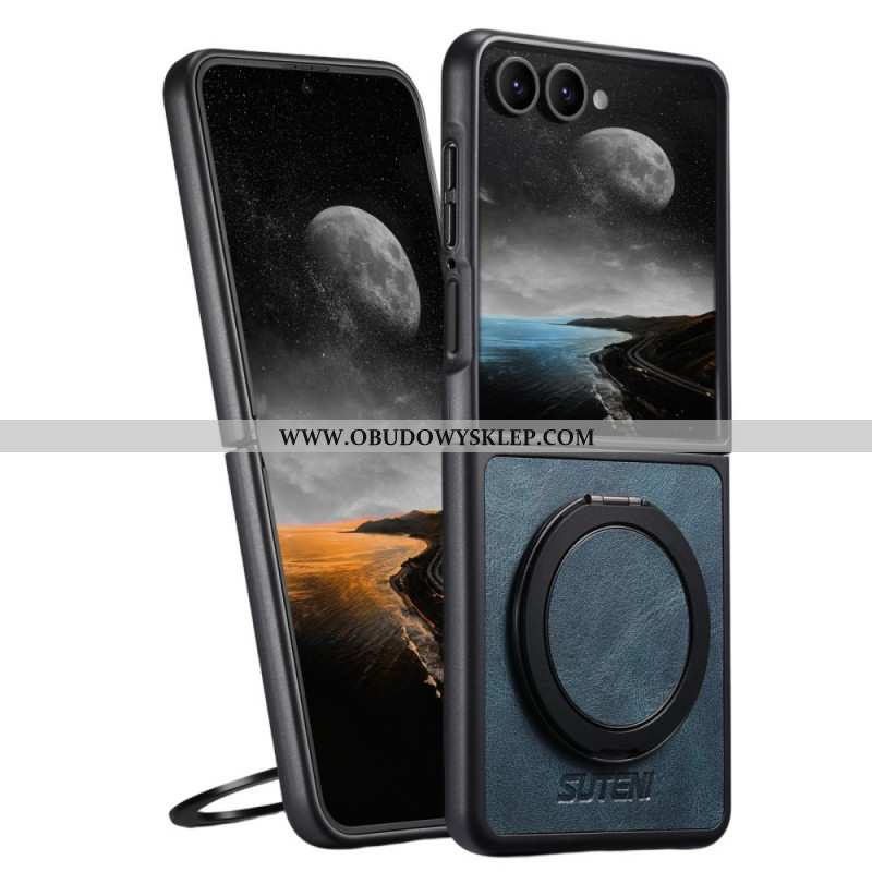 Etui Samsung Galaxy Z Flip 7 Zgodny Z Magsafe Efekt Skóry Uchwyt Na Pierścionek Suteni