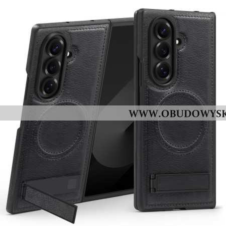 Etui Samsung Galaxy Z Fold 7 Skórzany Uchwyt Na Karty Magsafe I Podstawka Etui Ochronne