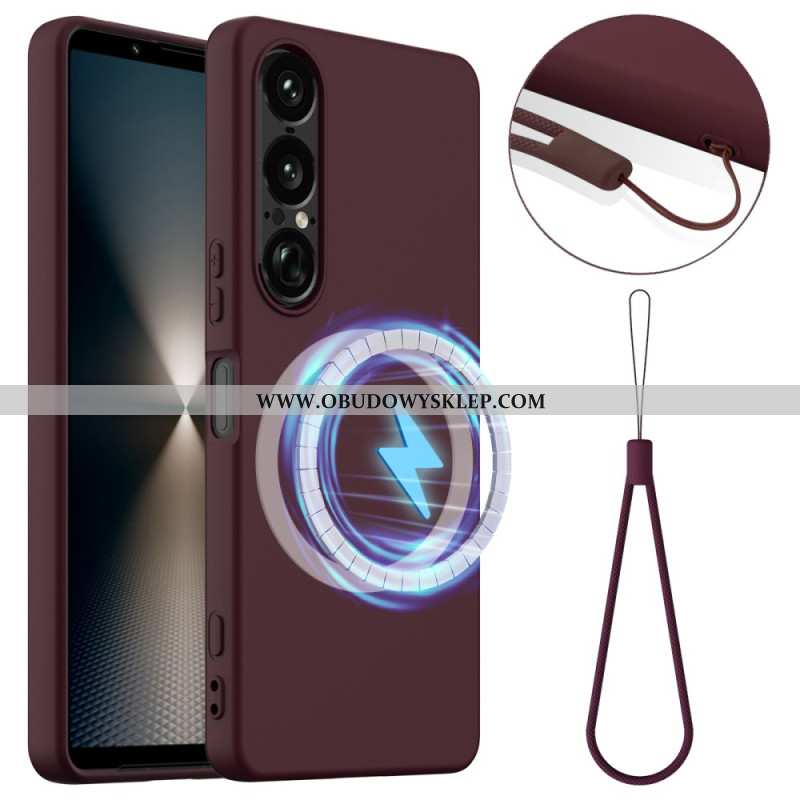 Etui Sony Xperia 1 Vii Silikonowe Kompatybilne Z Magsafe Ze Smyczą Etui Ochronne