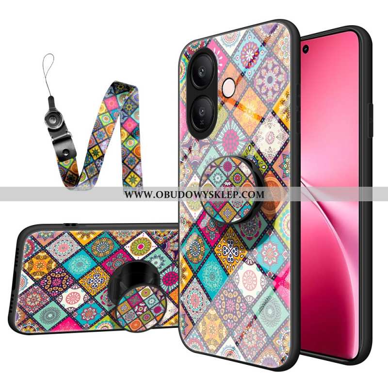 Etui Vivo V60 Lite Uchwyt Na Pierścionki I Smycz Patchworkowa