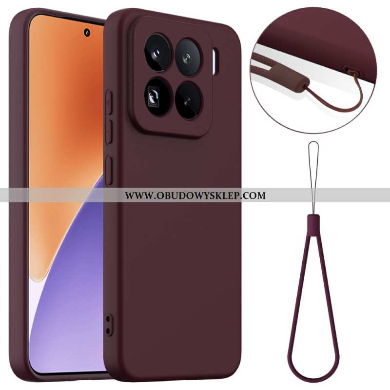 Etui Xiaomi 15 Pro Płynny Silikon Zgodny Z Magsafe Z Paskiem Etui Ochronne