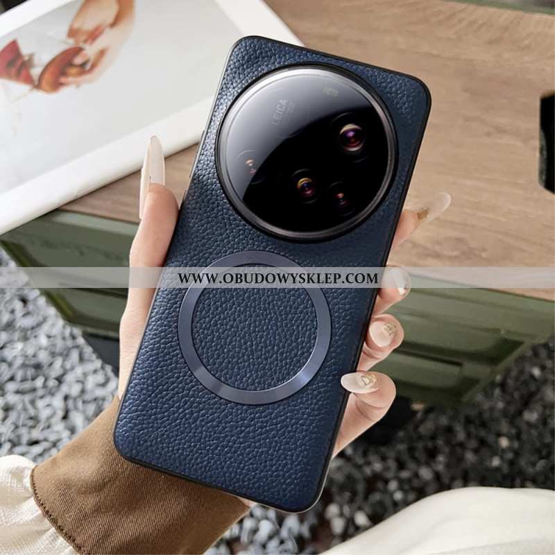 Etui Xiaomi 15 Ultra Kompatybilny Z Magsafe Lychee Leather Effect