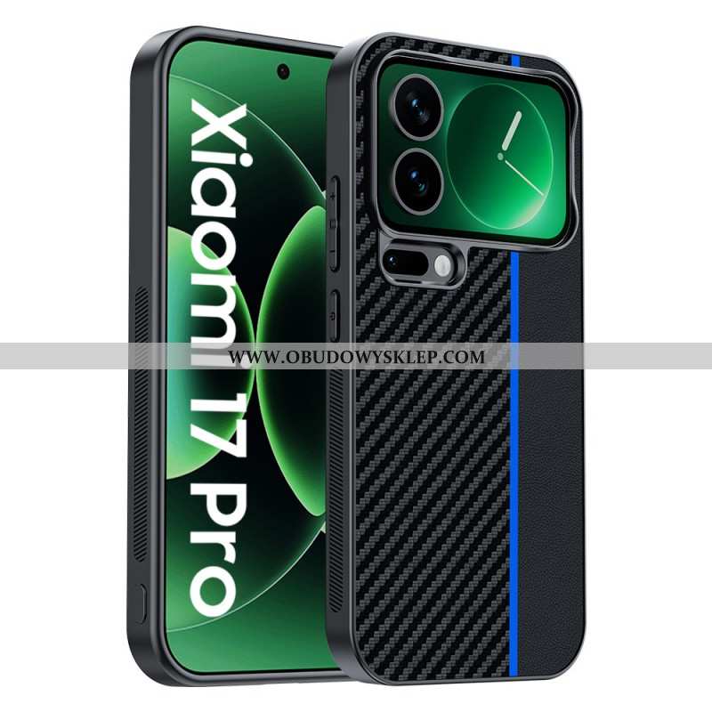 Etui Xiaomi 17 Pro Tekstura Włókna Węglowego