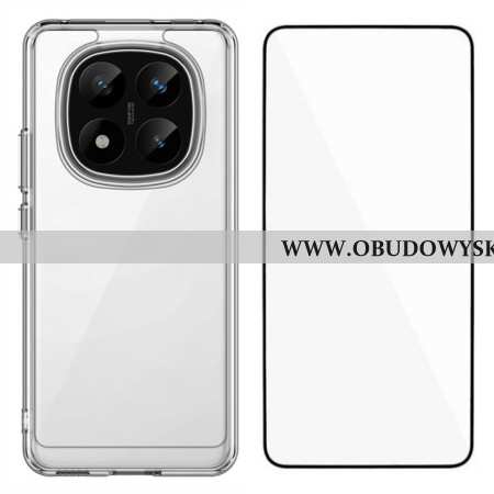 Etui Xiaomi Redmi Note 14 Pro Plus 5g Przezroczyste Z Folią Ochronną Ze Szkła Hartowanego