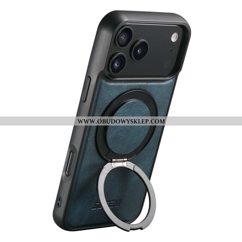 Etui iPhone 17 Pro Magsafe Kompatybilny Z Efektem Woskowanej Skóry Z Obrotowym Mocowaniem Etui Ochro