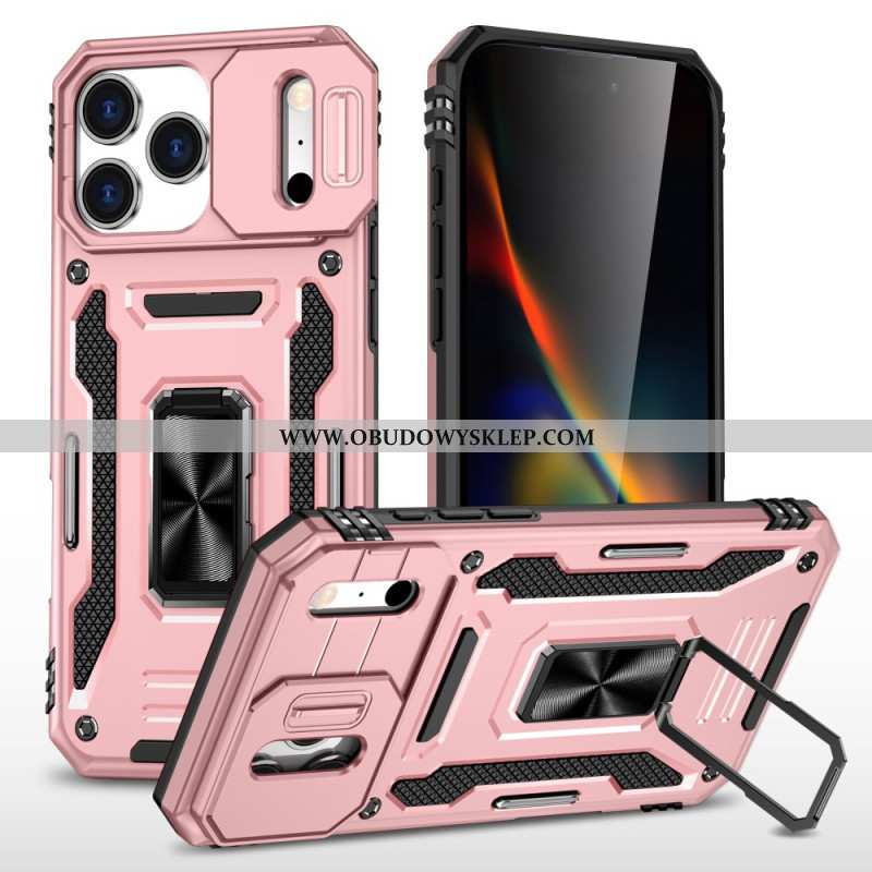 Etui iPhone 17 Pro Max Uchwyt I Osłona Obiektywu Z Efektem Metalu Etui Ochronne