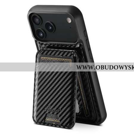 Etui iPhone 17 Pro Odłączany Uchwyt Na Kartę Magsafe Z Włókna Węglowego