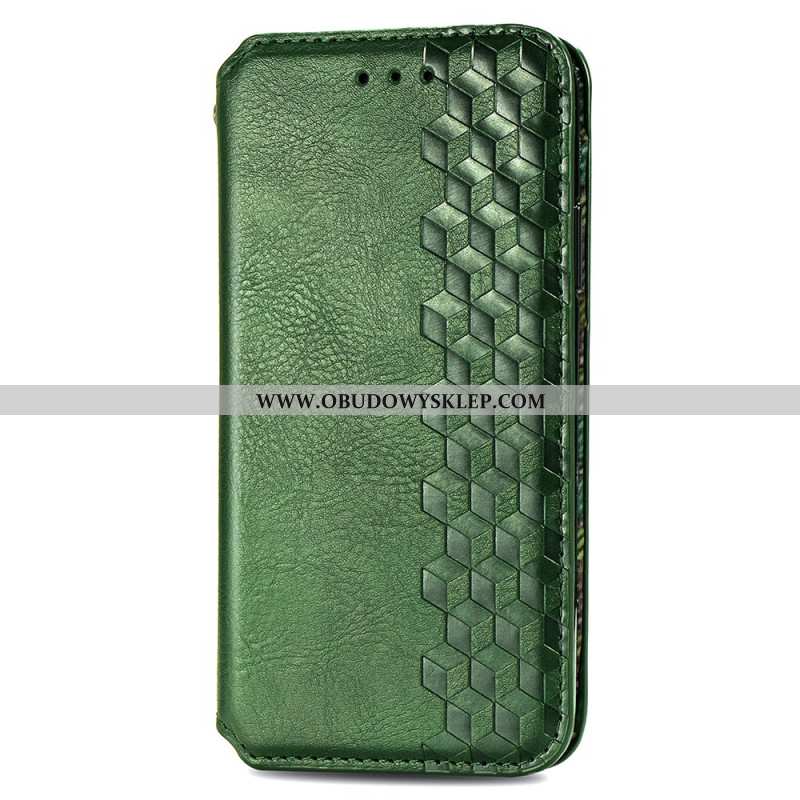 Flip Kotelot Do Vivo V40 5g Wzór Diamentowy Efekt Zamszu