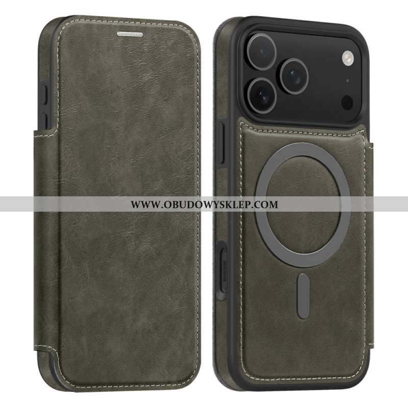 Flip Kotelot Do iPhone 17 Pro Etui Na Karty Rfid Kompatybilne Z Magsafe