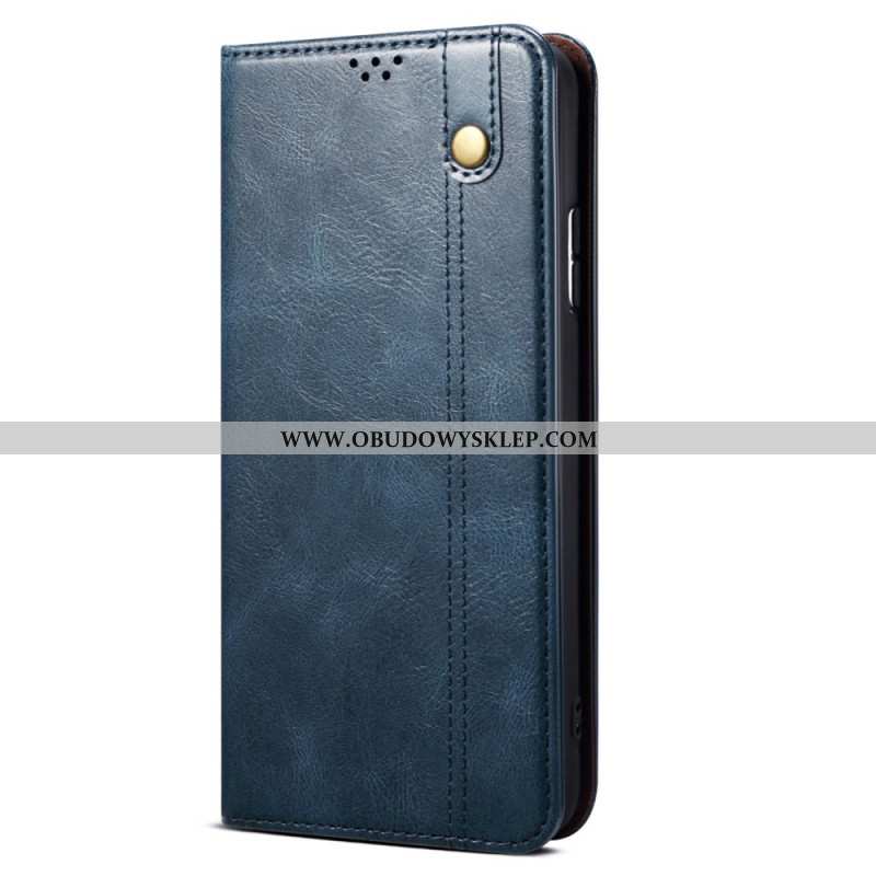 Flip Kotelot Realme C55 Etui Na Telefon Woskowana Skóra Ekologiczna