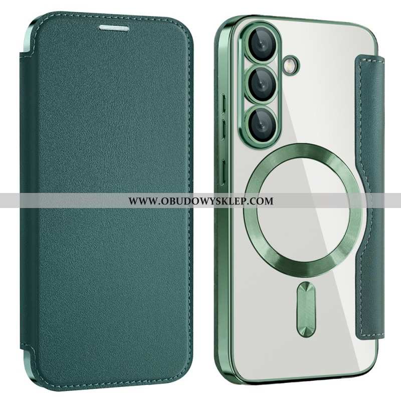 Flip Kotelot Samsung Galaxy S25 5g Etui Na Telefon Efekt Skóry Kompatybilny Z Magsafe I Blokadą Rfid