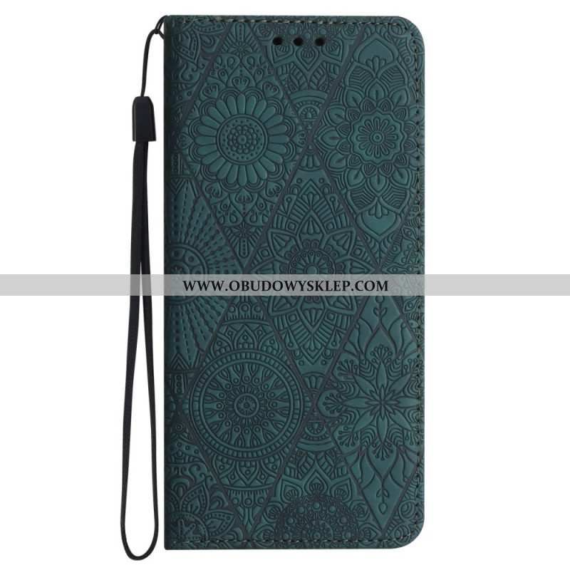 Flip Kotelot Xiaomi Redmi Note 14 5g Styl Etniczny Z Paskiem