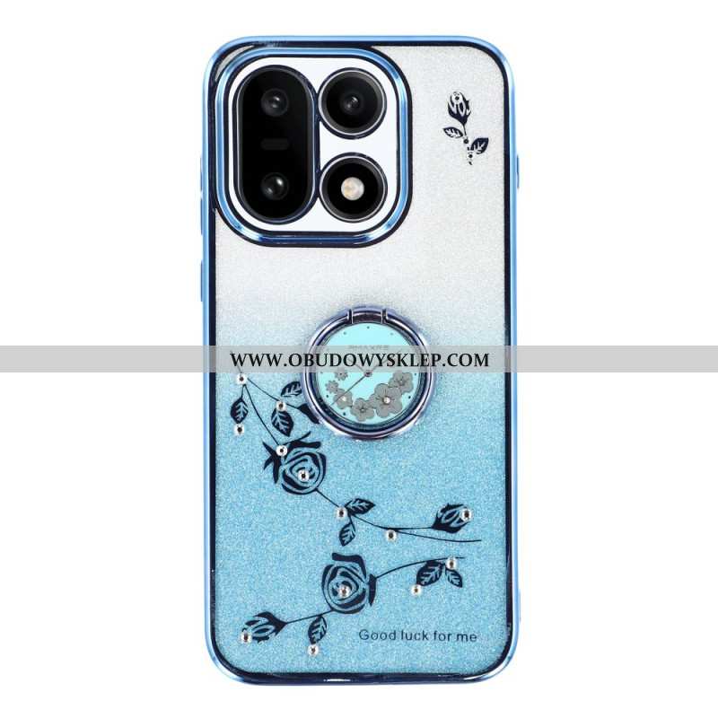 Futerały Oneplus 15 Etui Na Telefon Uchwyt Na Pierścionki I Brokatowy Wzór Kwiatowy