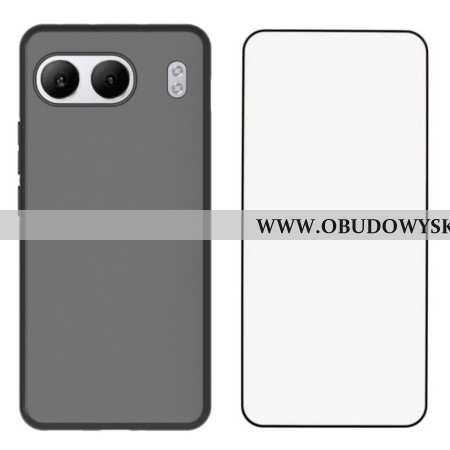 Futerały Oneplus Nord 4 Etui Na Telefon Matowy Silikon Z Hartowanym Szkłem Ochronnym