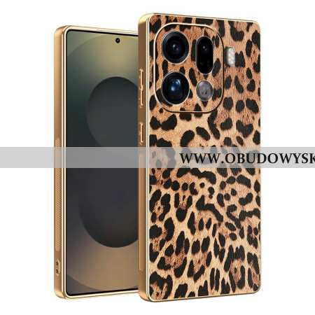 Futerały Oppo Find X9 Pro 5g Etui Na Telefon Wzór Panterki Ze Złotym Wykończeniem