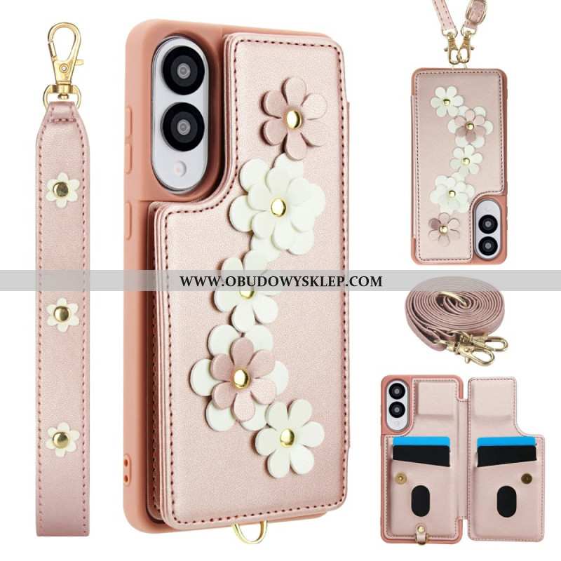 Futerały Samsung Galaxy S25 5g Edge Etui Na Telefon Etui Na Karty Z Kwiatowym Sznurkiem