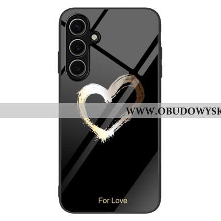 Futerały Samsung Galaxy S25 5g Etui Na Telefon Złote Serce Na CZarnym Tle