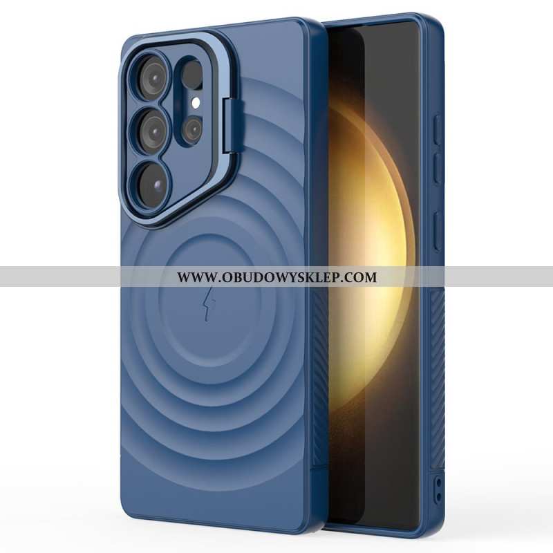 Futerały Samsung Galaxy S25 Ultra 5g Etui Na Telefon Falisty Wzór Kompatybilny Z Magsafe Z Podstawką