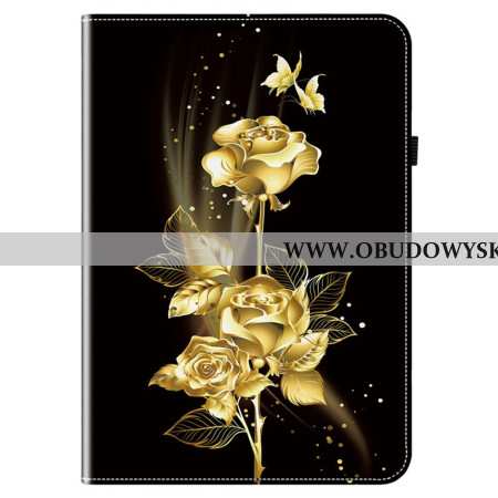 Futerały Samsung Galaxy Tab S10 Fe Plus Etui Na Telefon Róże Złoty