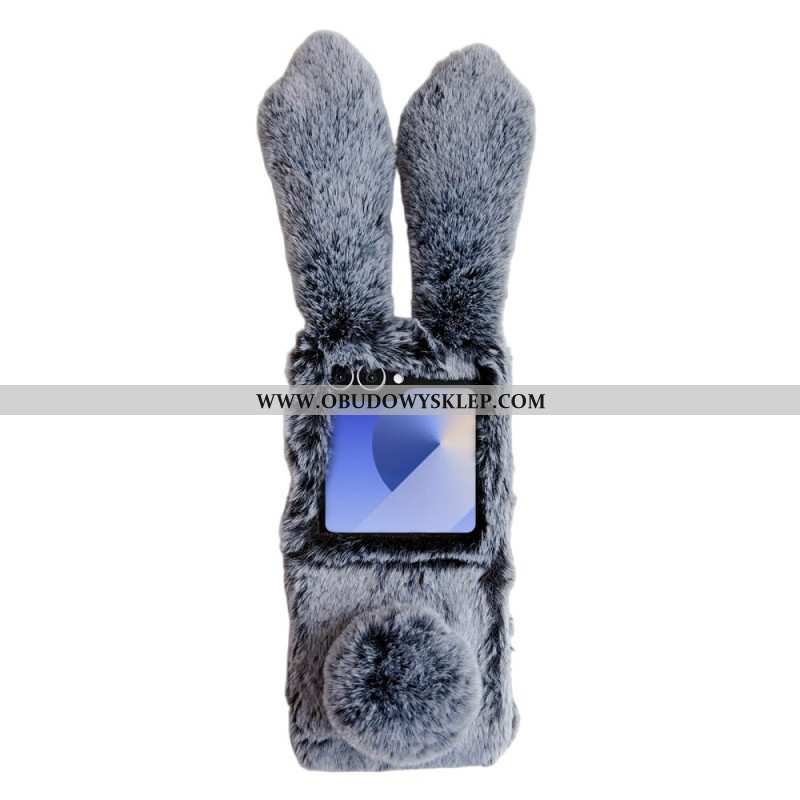 Futerały Samsung Galaxy Z Flip 7 Etui Na Telefon Pluszowe Uszy Królika