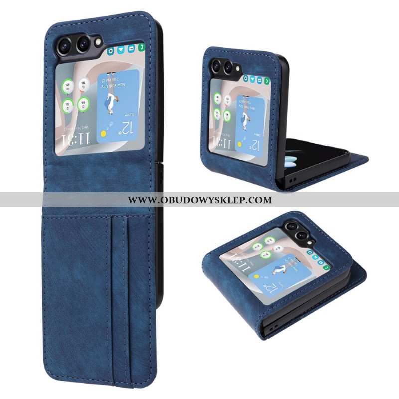Futerały Samsung Galaxy Z Flip 7 Fe Etui Na Telefon Etui Na Karty Z Efektem Skórzanym
