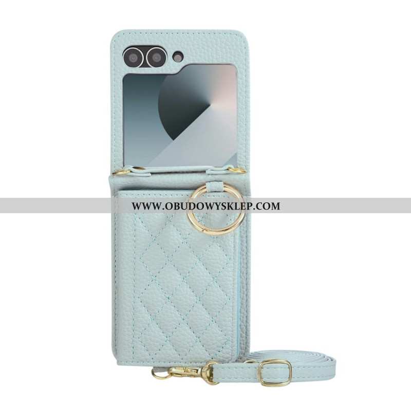 Futerały Samsung Galaxy Z Flip 7 Fe Etui Na Telefon Pikowane Z Paskiem Na Ramię