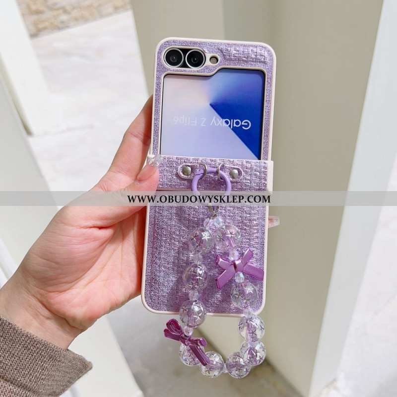 Futerały Samsung Galaxy Z Flip 7 Fe Etui Na Telefon Sztuczna Skóra I Oryginalny Pasek Na Nadgarstek