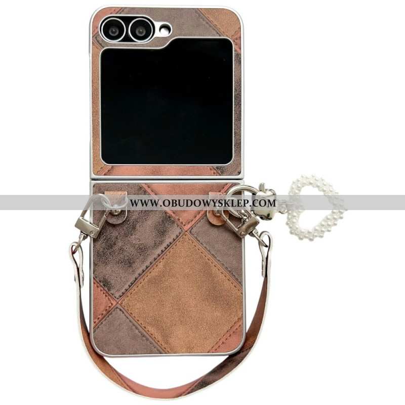 Futerały Samsung Galaxy Z Flip 7 Fe Etui Na Telefon Wzór Diamentowy Z Paskiem