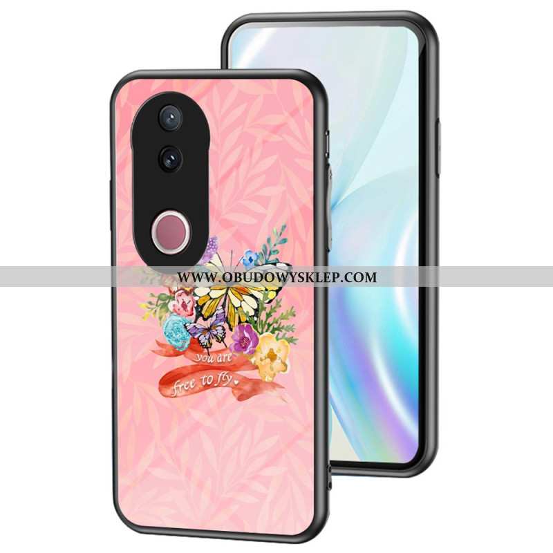 Futerały Vivo V50 5g Etui Na Telefon Szkło Hartowane Z Wzorem Motyla