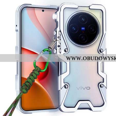 Futerały Vivo X200 Etui Na Telefon Aluminiowy Zderzak Z Paskiem