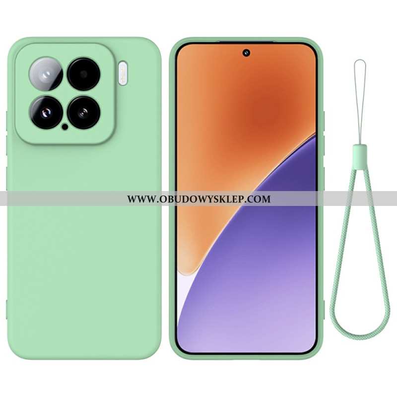 Futerały Xiaomi 15 Etui Na Telefon Pasek Z Płynnego Silikonu