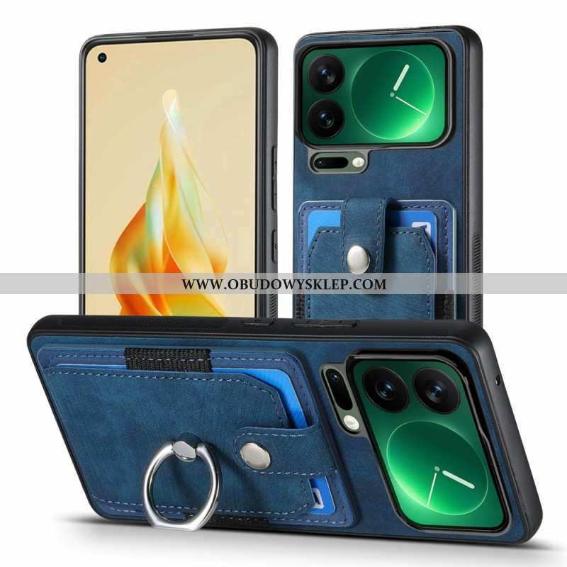 Futerały Xiaomi 17 Pro Etui Na Telefon Podstawka I Uchwyt Na Karty Z Efektem Skóry